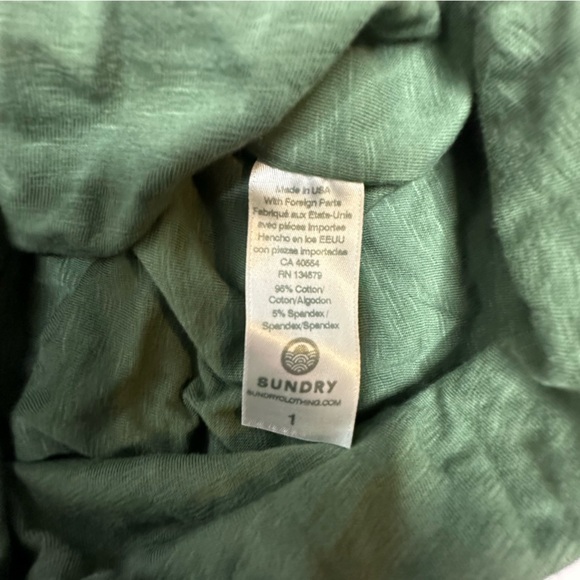 Final Price NWT Sundry for Anthropologie Ruched Jersey Tank Dress Green 1 or s - Picture 14 of 14